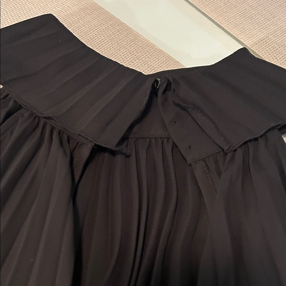 EUC Zara Elegant Sleeveless Black Halter Tunic Women Black top size large - Picture 8 of 8
